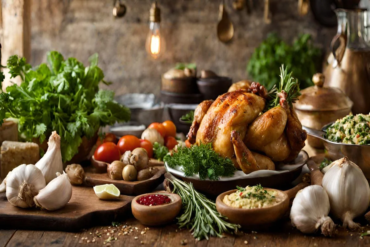 Chicken Jerusalem FAQ Setup with Cookbook and Ingredients