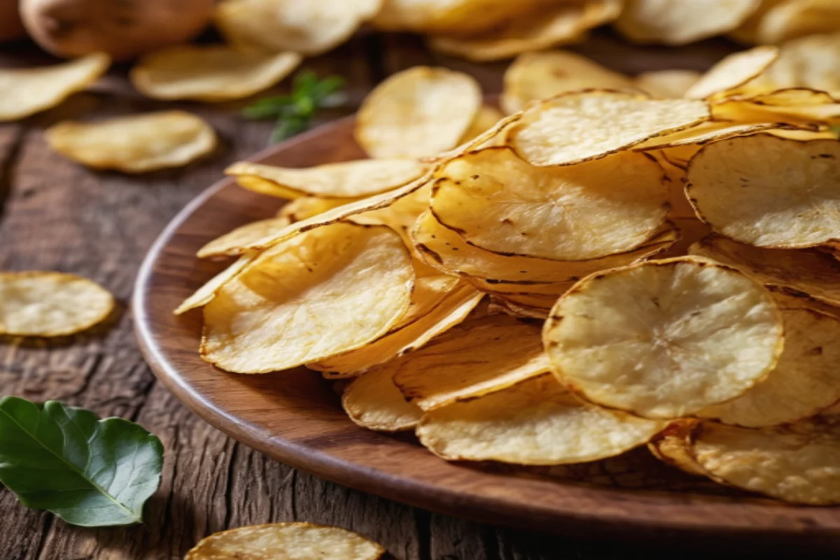 Homemade Yukon Gold potato chips served with avocado crema and garlic aioli dips.