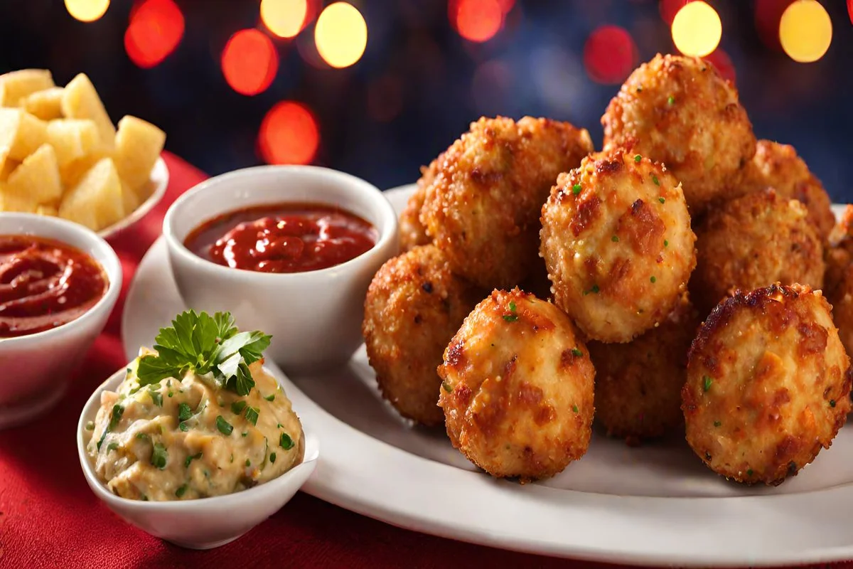 Red Lobster Sausage Balls paired with complementary flavors and beverages.
