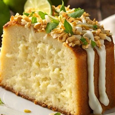 Tropical Bliss Coconut Lime Pound Cake