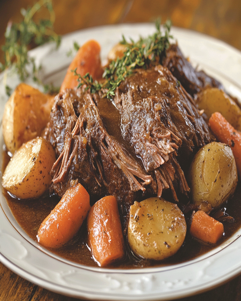 Pot Roast with Potatoes and Carrots: Slow Cooker Dinner Recipe