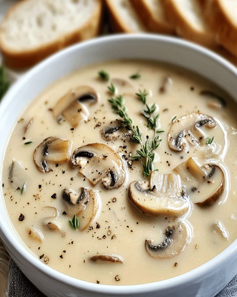 Homemade Creamy Mushroom Soup Recipe