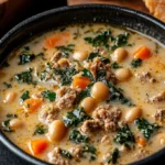Beef & Bean Tuscan Soup - A Creamy White Delight
