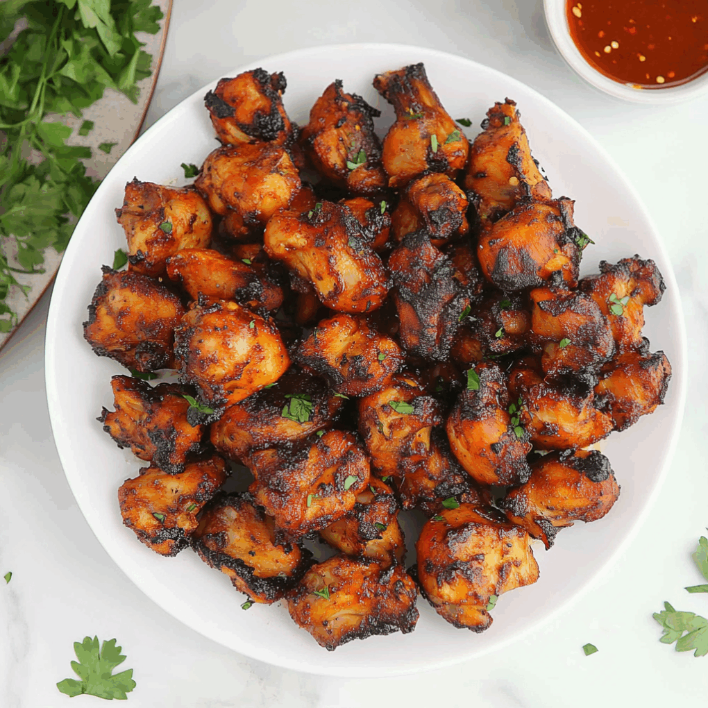 Key technique for making Air Fryer Chicken Bites demonstrated by Louisa Jannet