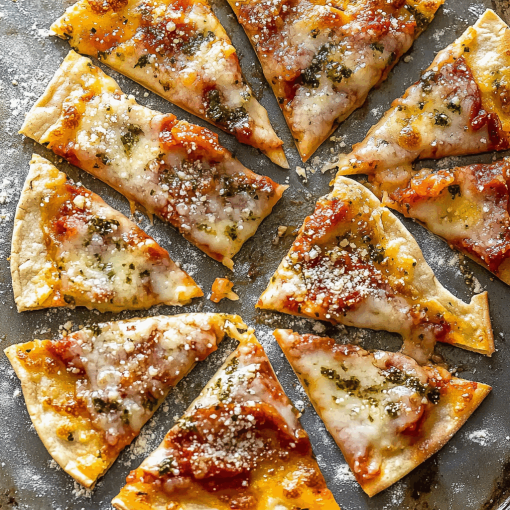 Freshly prepared homemade Easy 5 Minute Air Fryer Tortilla Pizza with perfect texture