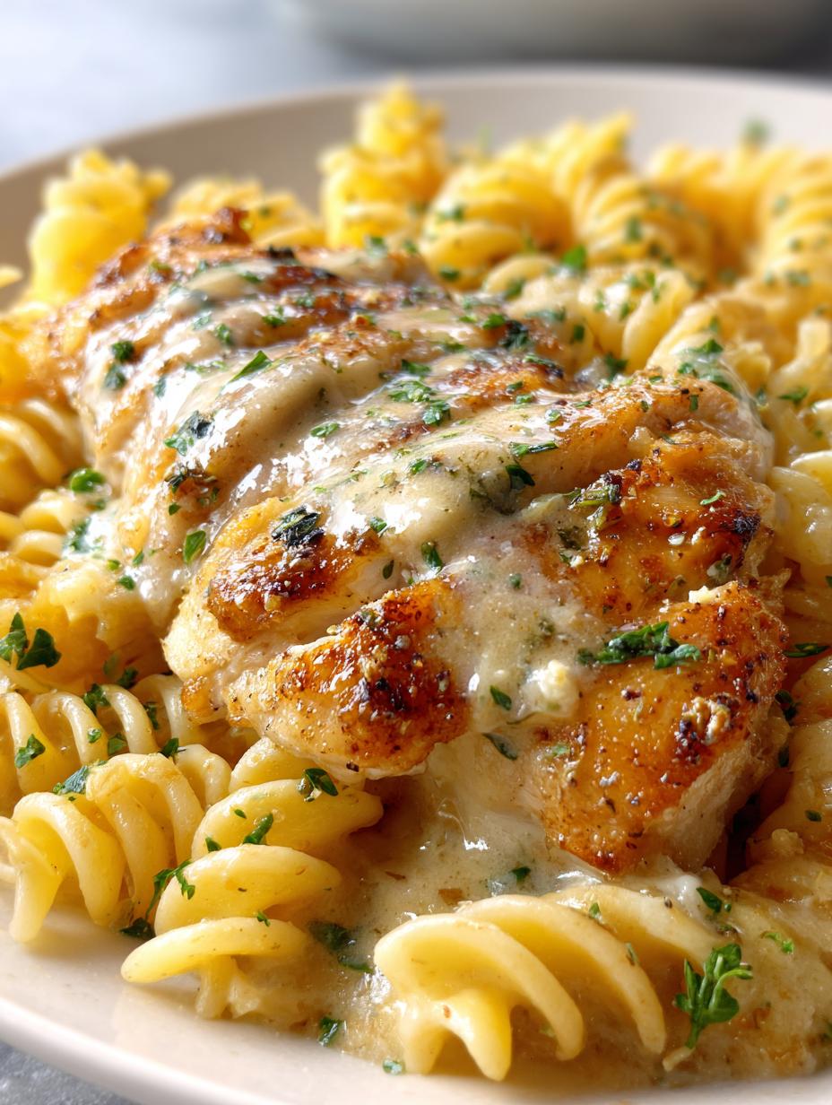 Creamy Garlic Parmesan Chicken with Cheesy Twisted Pasta 3 Creamy Garlic Parmesan Chicken with Cheesy Twisted Pasta