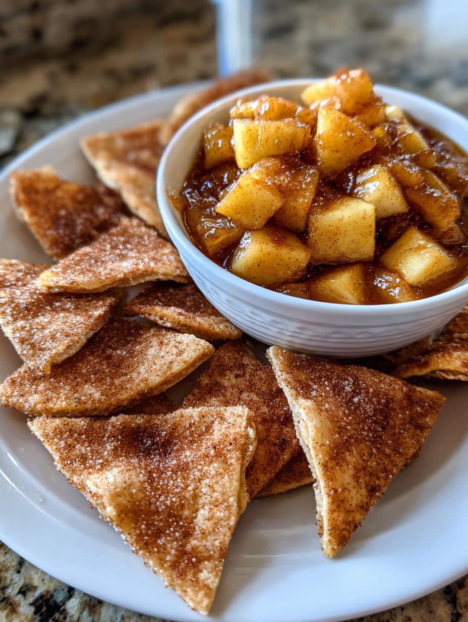 Apple Pie Dip with Cinnamon Sugar Tortilla Chips - detail 1