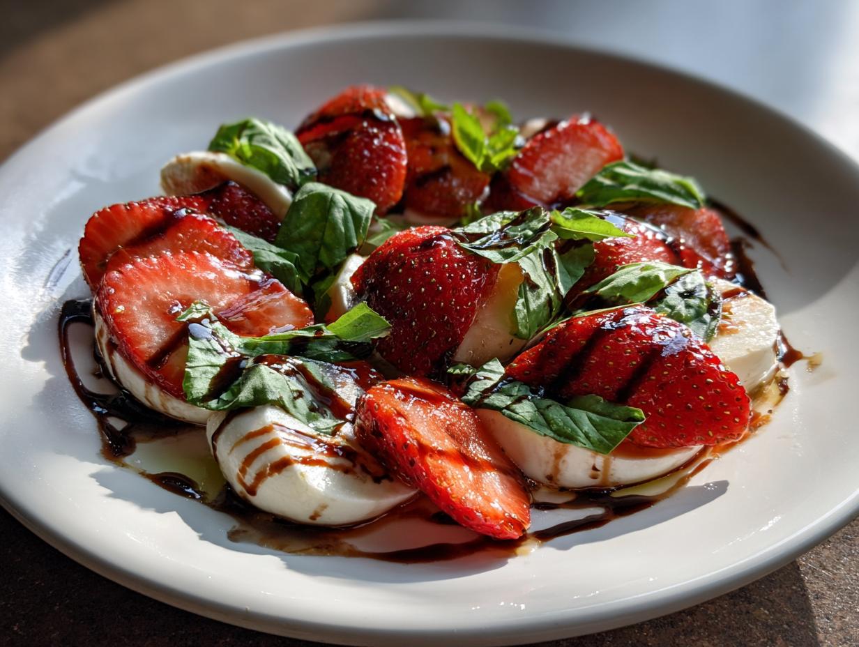 Balsamic Strawberry Caprese