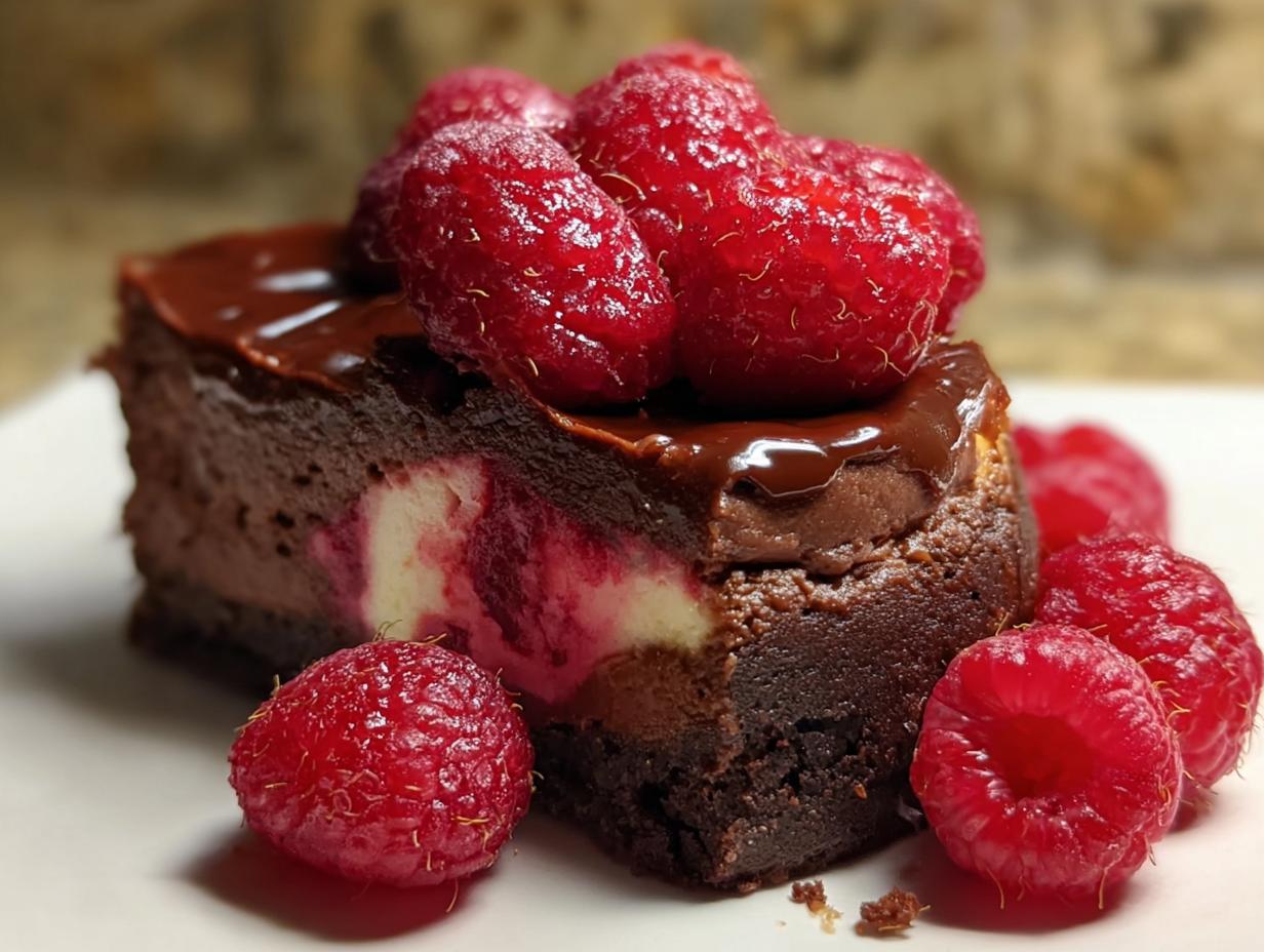 Delicious Chocolate Raspberry Cheesecake 2 Ways 5 Delicious Chocolate Raspberry Cheesecake 2 Ways - Chocolate Raspberry Cheesecake - additional detail