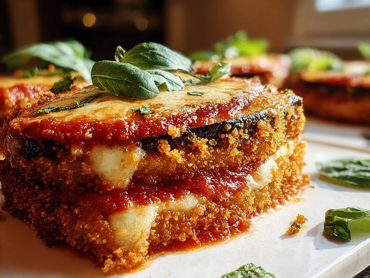 Crispy Baked Eggplant Parmesan