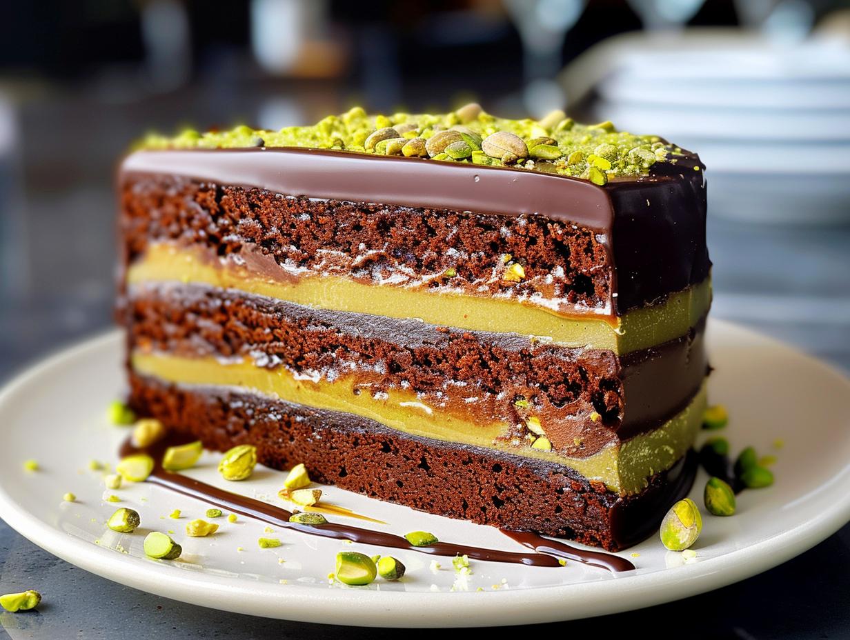 Dubai Chocolate Cake: Divine 2 Layer Decadence 4 Dubai Chocolate Cake: Divine 2 Layer Decadence - Dubai Chocolate Cake - additional detail