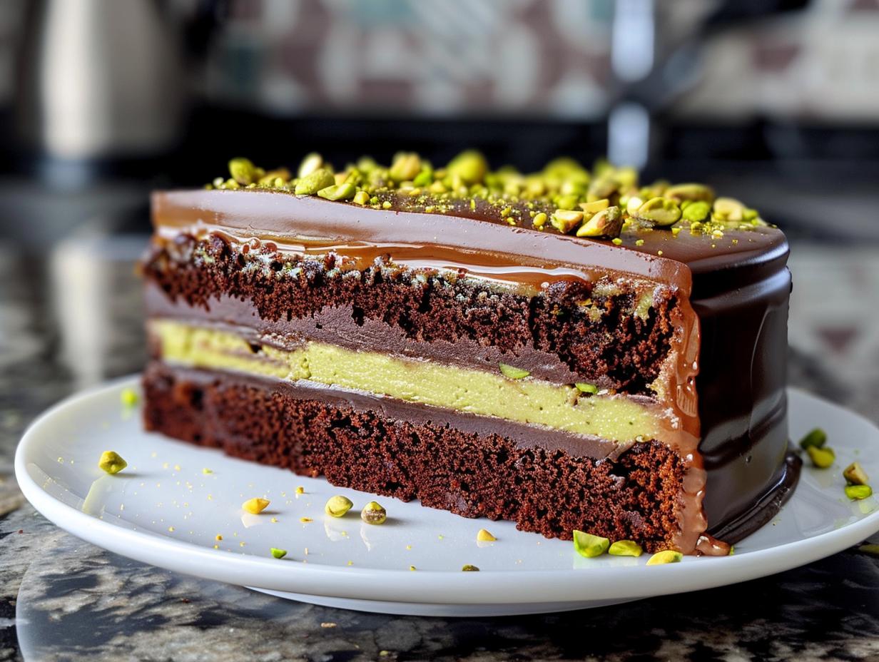 Dubai Chocolate Cake: Divine 2 Layer Decadence 5 Dubai Chocolate Cake: Divine 2 Layer Decadence - Dubai Chocolate Cake - additional detail