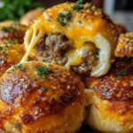 Garlic Parmesan Cheeseburger Bombs