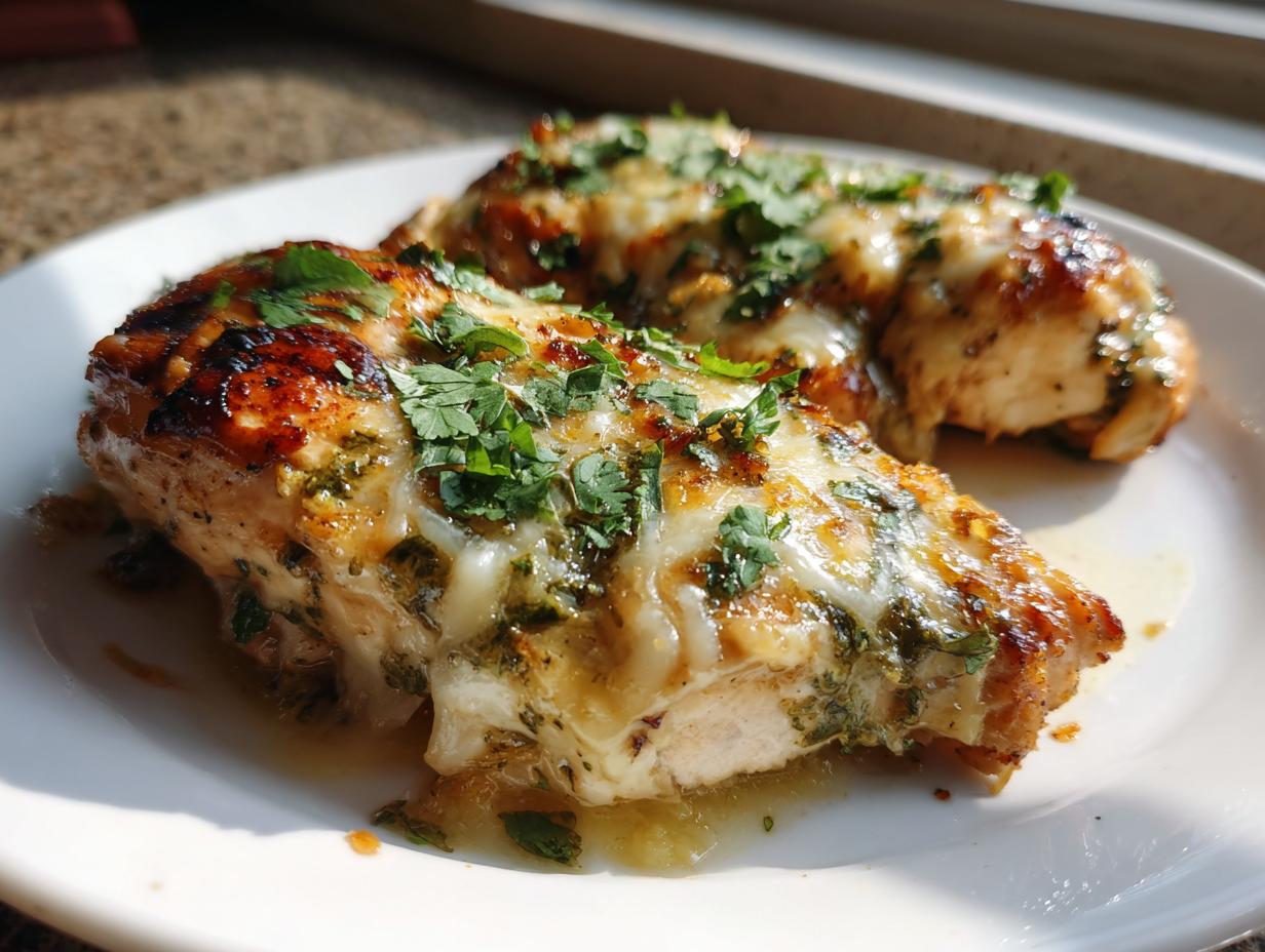 Grilled Salsa Verde Pepper Jack Chicken