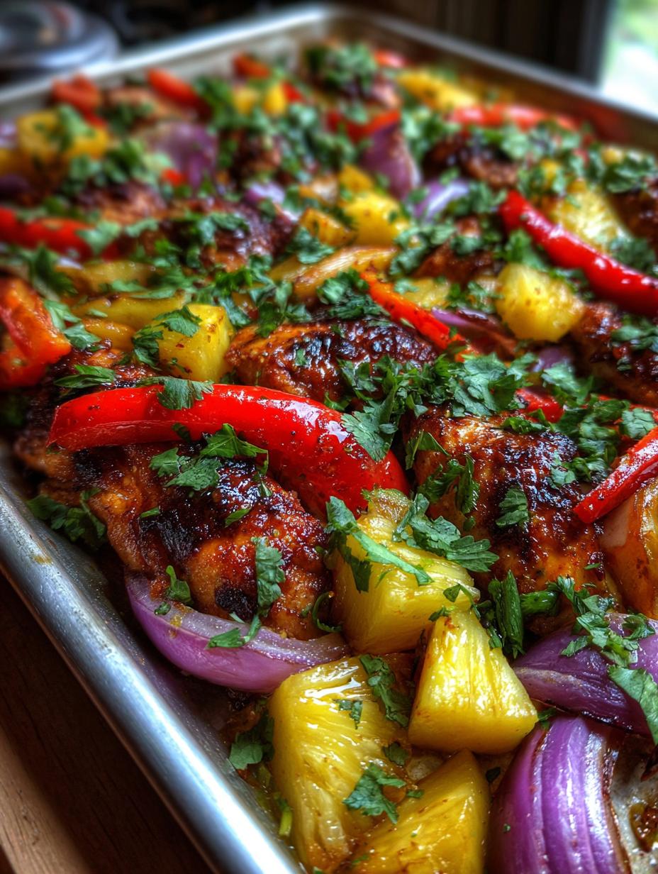 Disgustingly Easy Hawaiian Chicken Sheet Pan in 30 Minutes 4 Hawaiian Chicken Sheet Pan - detail 1