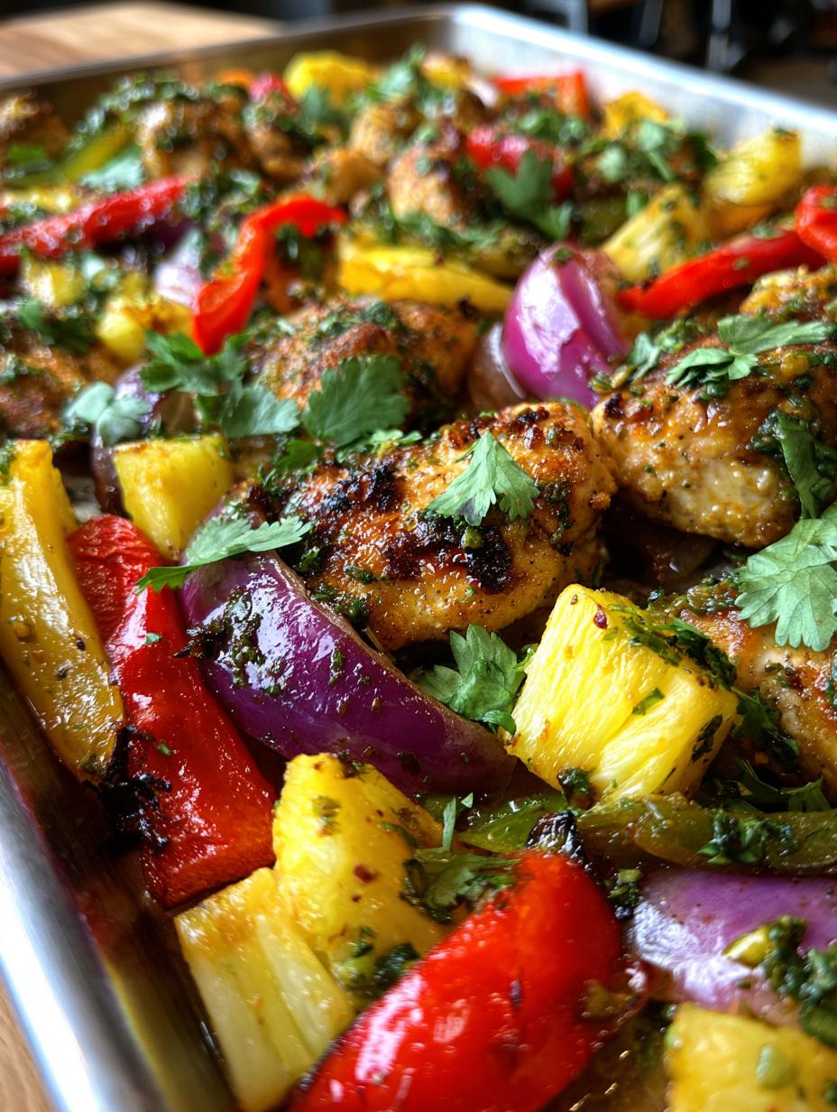 Disgustingly Easy Hawaiian Chicken Sheet Pan in 30 Minutes 5 Hawaiian Chicken Sheet Pan - detail 2