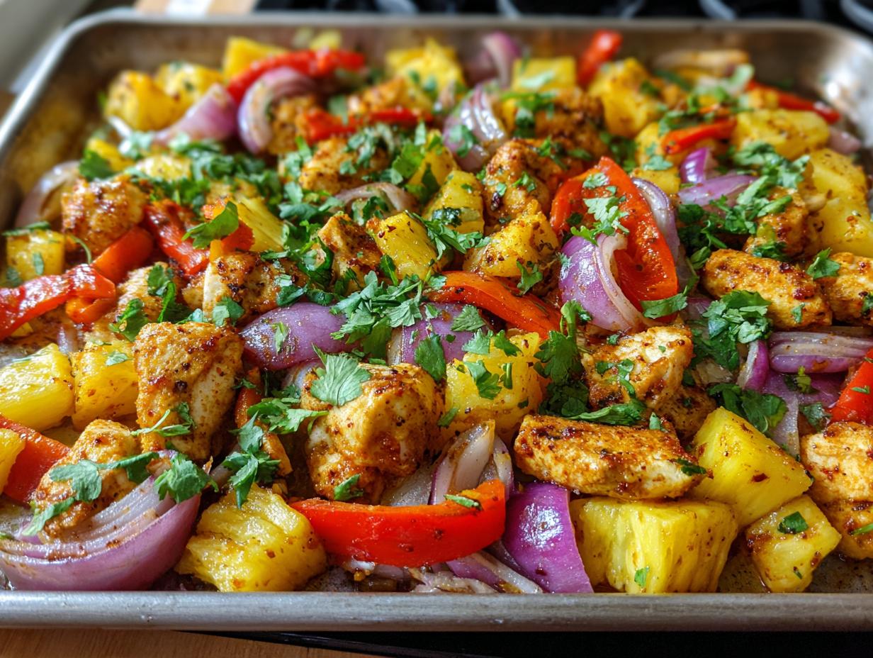 Hawaiian Chicken Sheet Pan