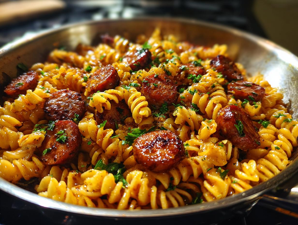 Honey BBQ Sausage Pasta