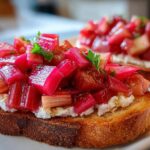 Honey Roasted Rhubarb Toast