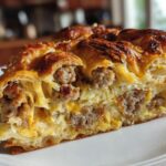 Overnight Croissant Breakfast Casserole