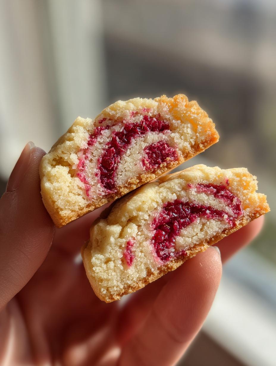 Irresistible Raspberry Swirl Shortbread: Only 6 Ingredients 4 Raspberry Swirl Shortbread Cookies - detail 1