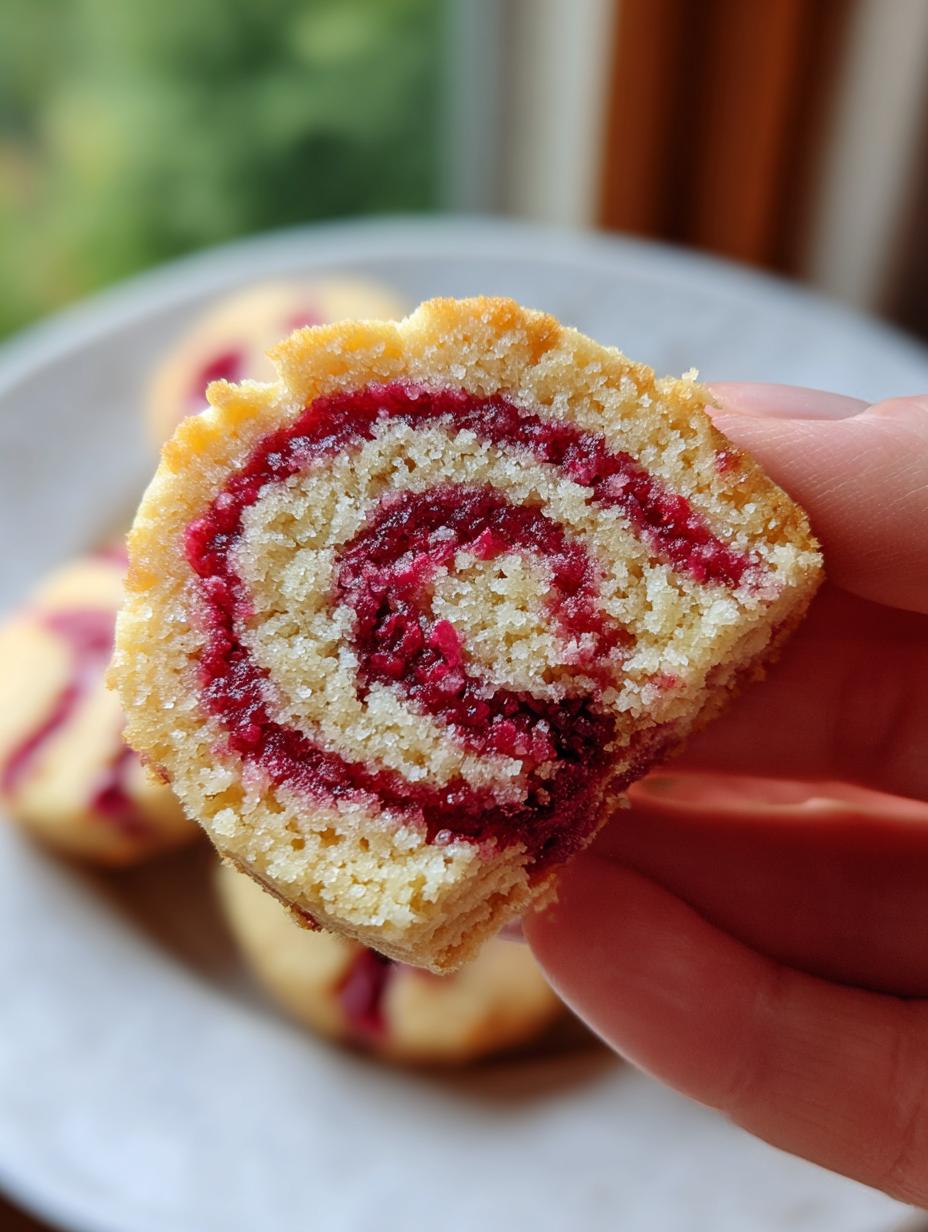 Irresistible Raspberry Swirl Shortbread: Only 6 Ingredients 5 Raspberry Swirl Shortbread Cookies - detail 2
