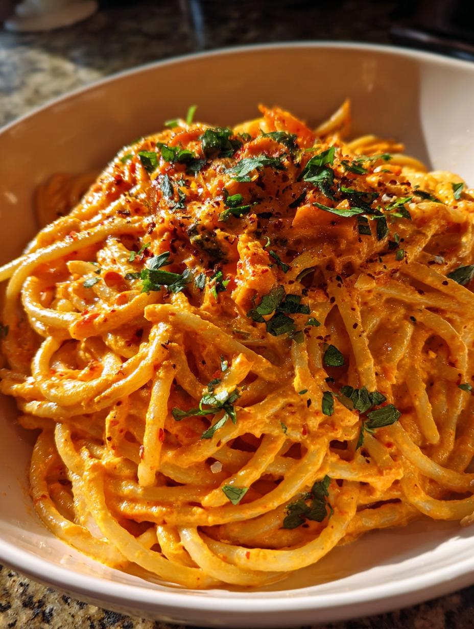Red Pepper Alfredo Sauce - detail 1