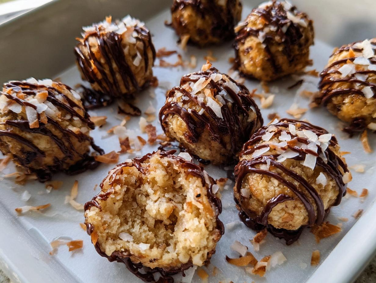 Samoa Cookie Protein Balls: 12 amazing treats 5 Samoa Cookie Protein Balls - detail 2