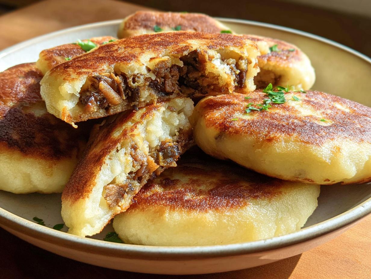Stuffed Potato Cakes - detail 2