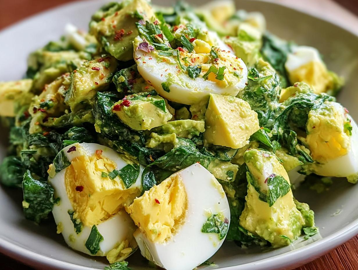 Avocado Spinach Egg Salad: Amazing 20-Min Recipe 5 Avocado Spinach Egg Salad: Amazing 20-Min Recipe - Avocado Spinach Egg Salad - main visual representation