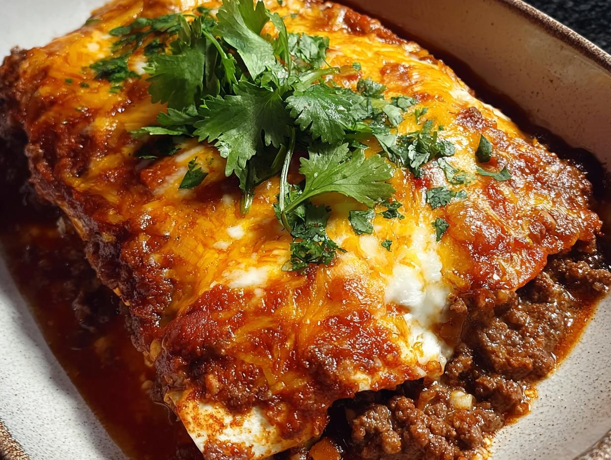 Beef Cheese Mexican Sanchiladas