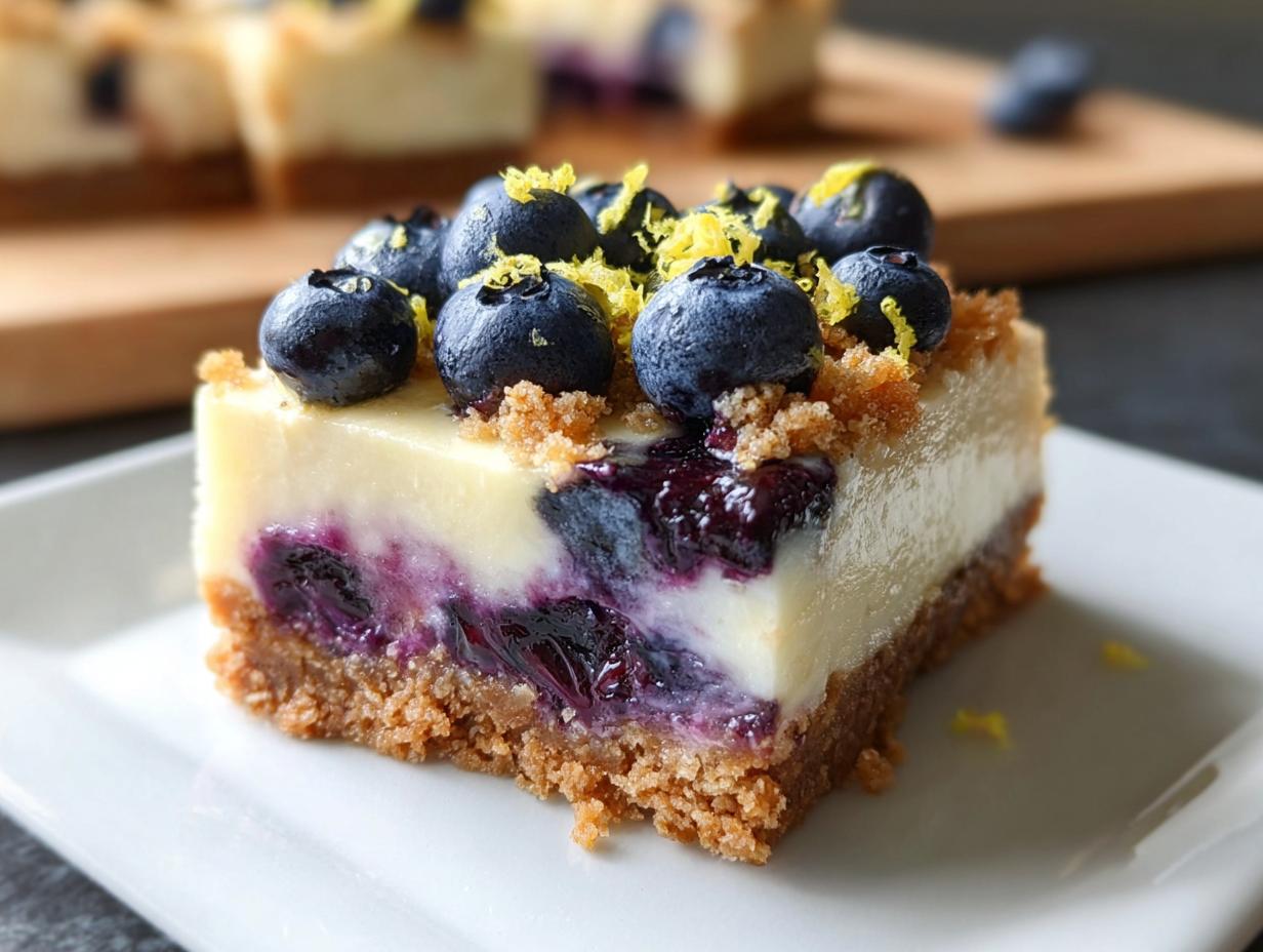 Blueberry Lemon Cheesecake Bars