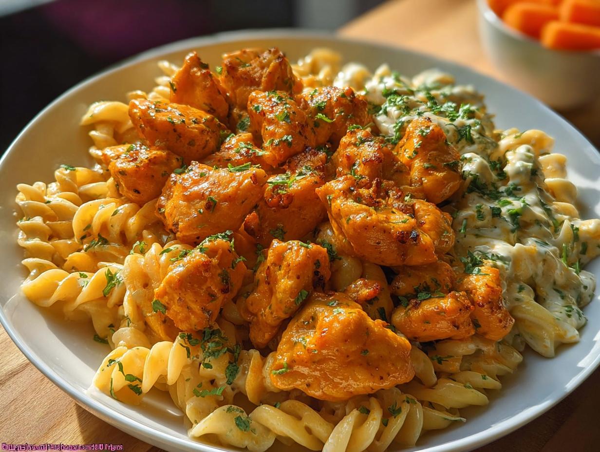Buffalo Garlic Chicken Bites
