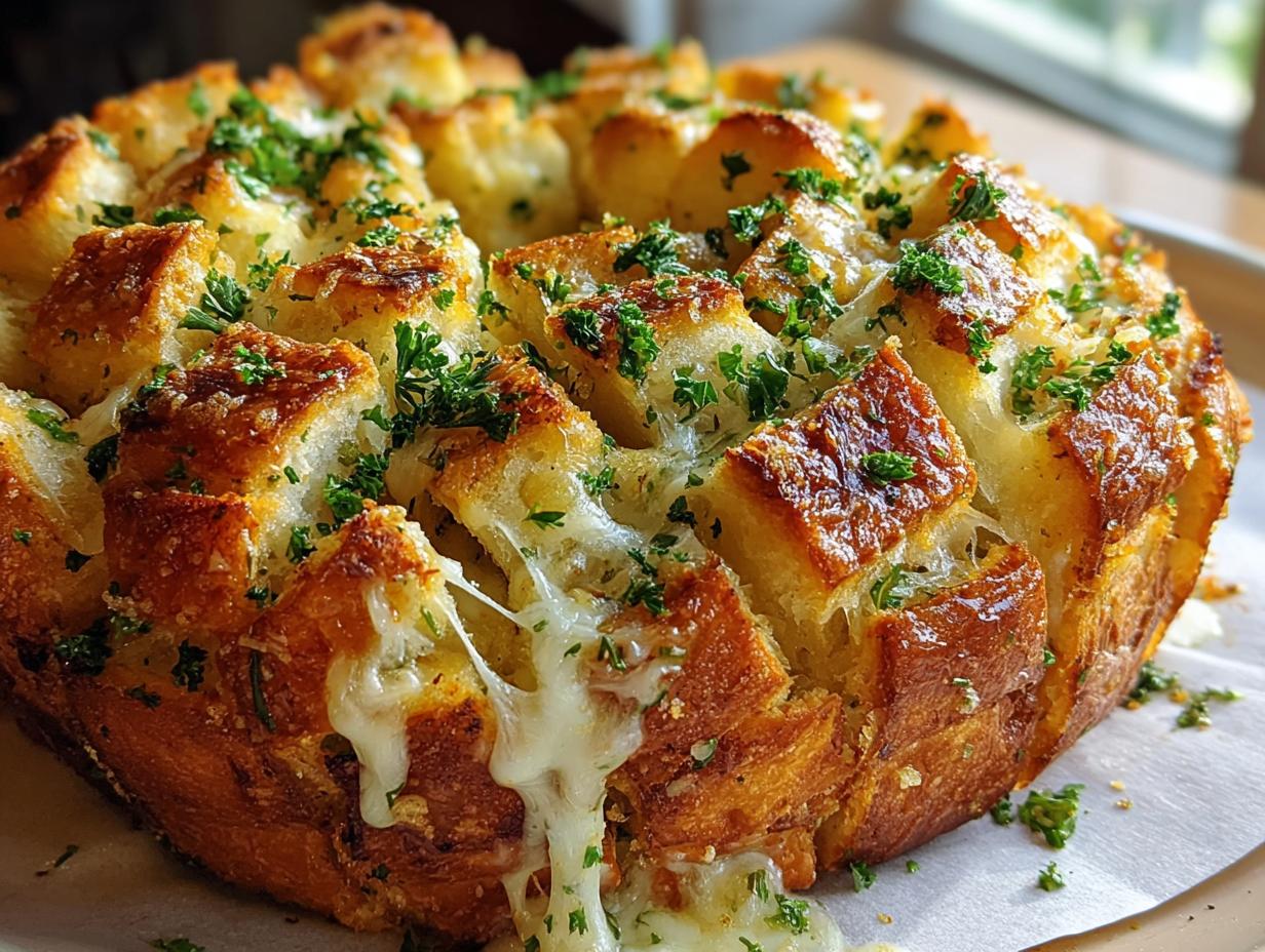 Cheesy Garlic Pull Apart: 1 Amazing Recipe - Cheesy Garlic Pull Apart - additional detail