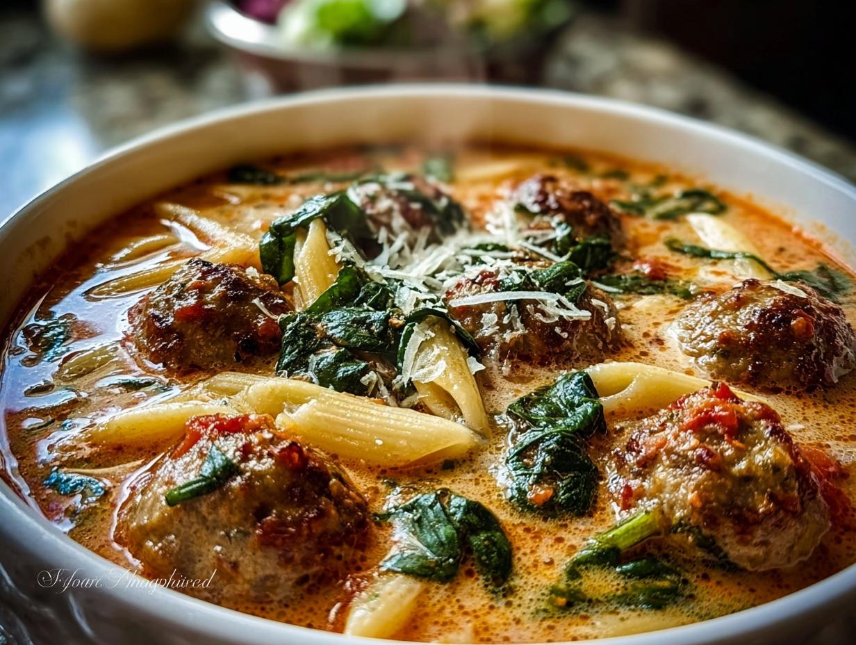 Creamy Italian Meatball Soup
