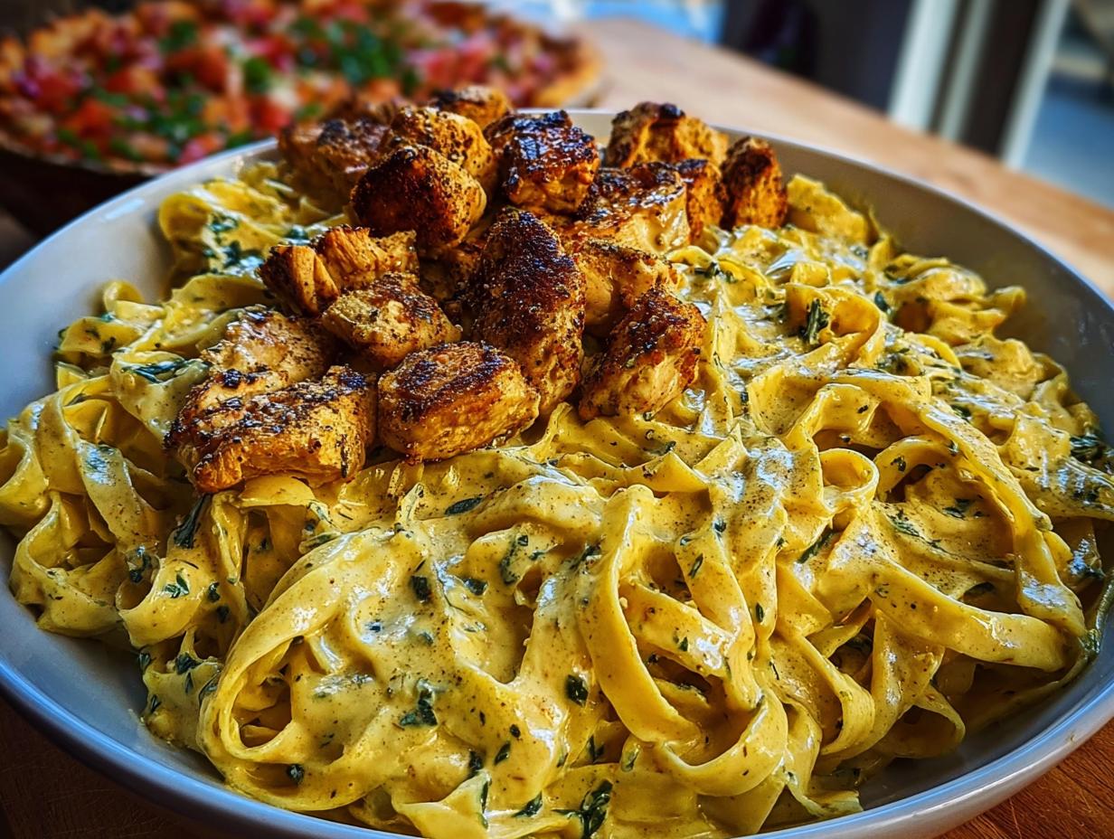 Creamy Velveeta Chicken Fettuccine