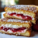 Fried Strawberry Cheesecake Sandwiches