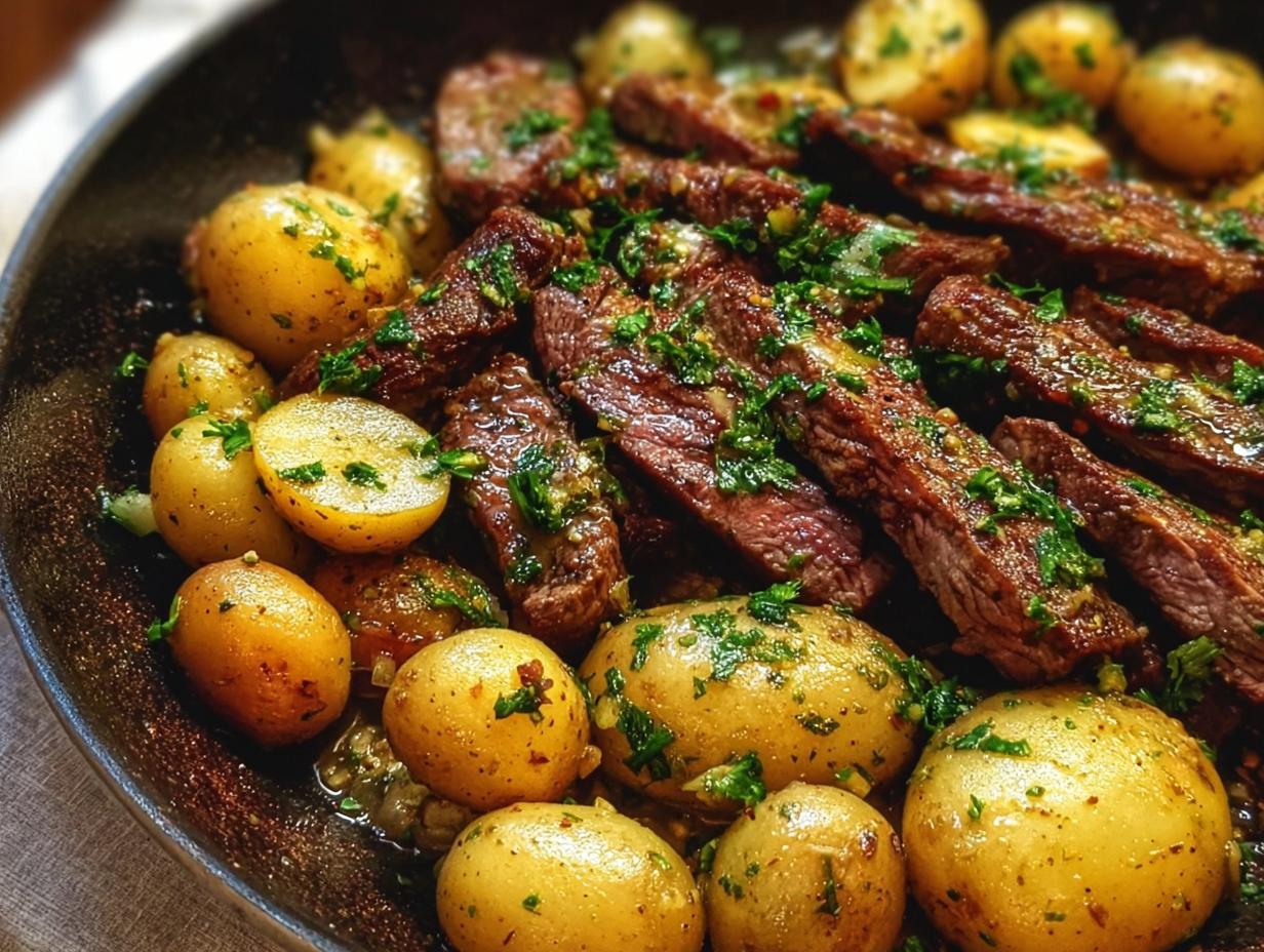 Garlic Butter Steak Potatoes