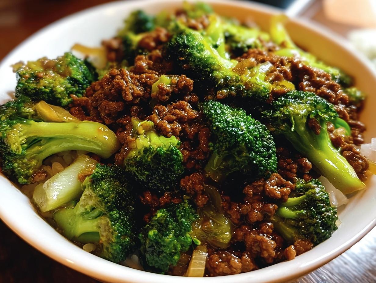 Ground Beef Broccoli Stir