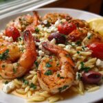 Lemon Feta Orzo Shrimp