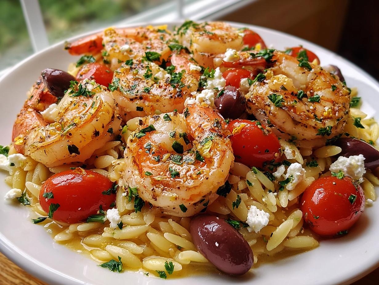 Lemon Feta Orzo Shrimp: Amazing 10-Min Meal 5 Lemon Feta Orzo Shrimp - ingredients laid out before cooking