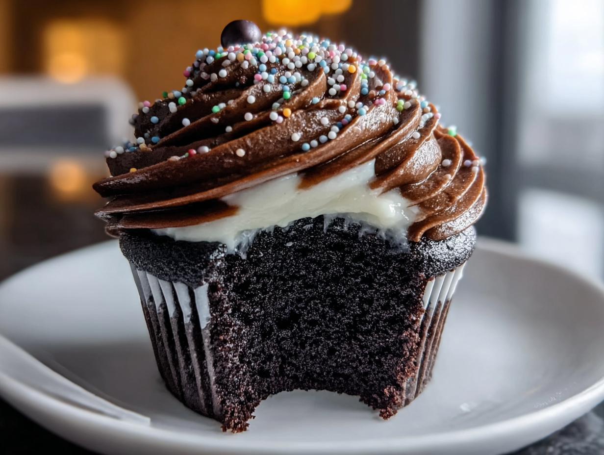 Moist Black Velvet Cupcakes: 12 Divine Bites - Moist Black Velvet Cupcakes - additional detail