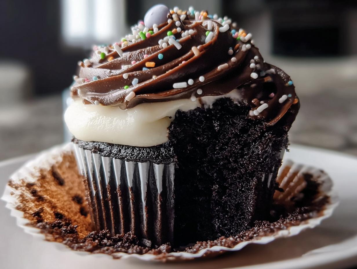Moist Black Velvet Cupcakes: 12 Divine Bites - Moist Black Velvet Cupcakes - additional detail
