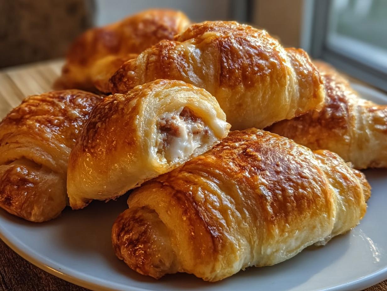 Sausage Cream Cheese Crescents: 15 Minute Recipe - Sausage Cream Cheese Crescents - additional detail