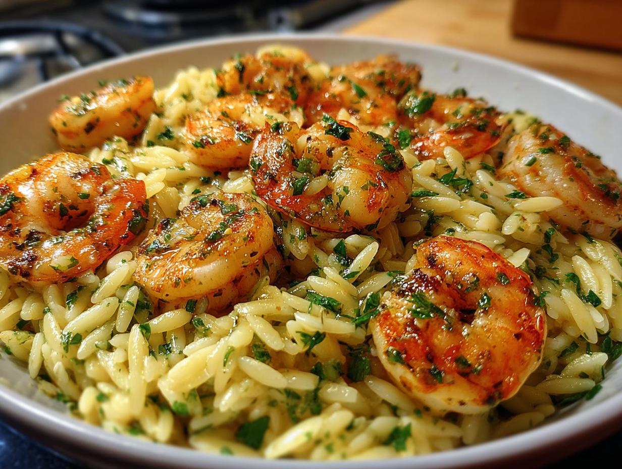 Shrimp Orzo Lemon Garlic
