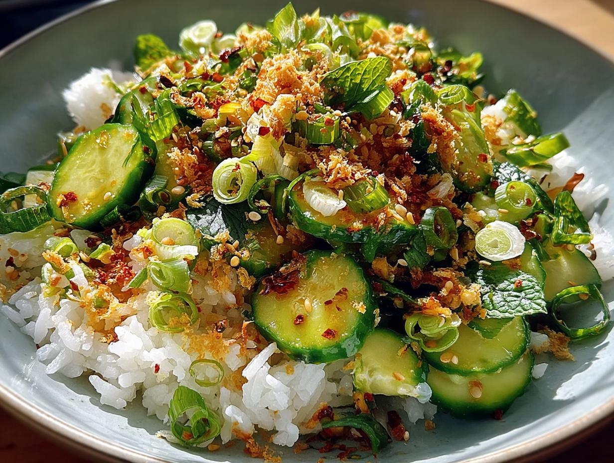 Smacked Cucumber Rice Salad