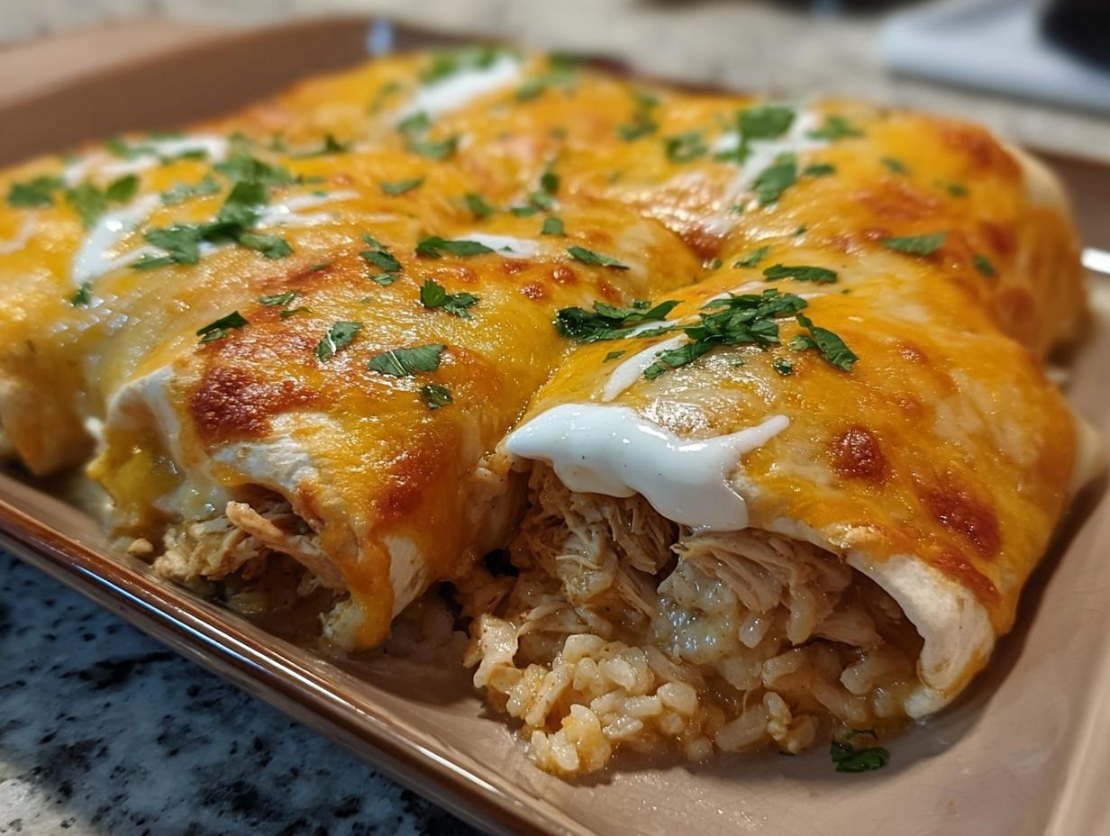 Smothered Baked Chicken Burritos - ingredients laid out