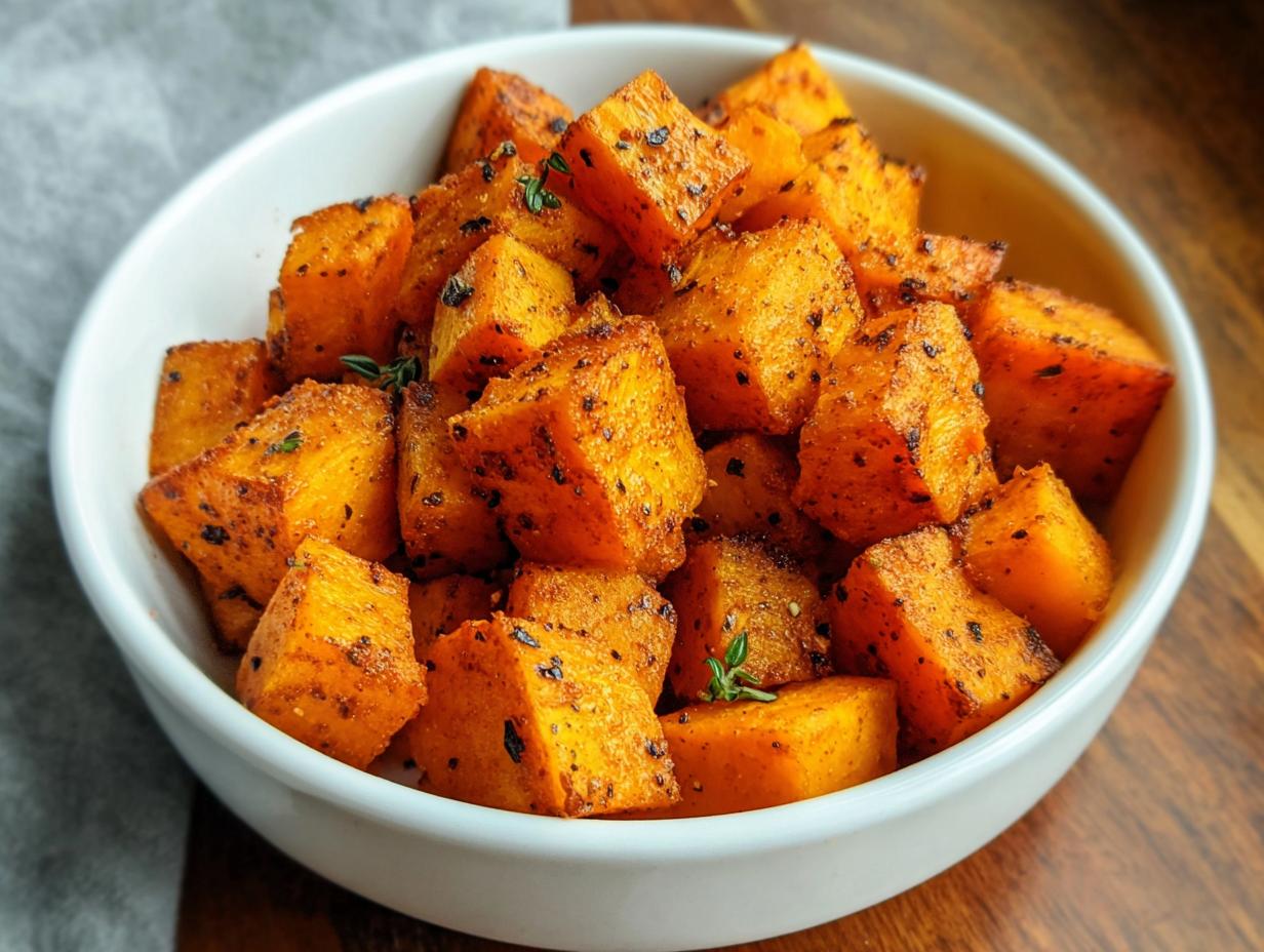 Air Fryer Butternut Squash: Crispy & Sweet Delight 4 Air Fryer Butternut Squash: Crispy & Sweet Delight preparation and finished dish
