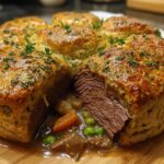 Beef Herbed Biscuit Pot