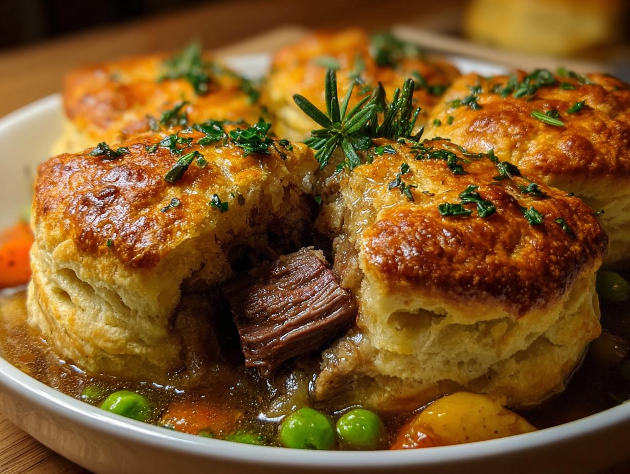 Beef Herbed Biscuit Pot: Simple Comfort - Beef Herbed Biscuit Pot - additional detail